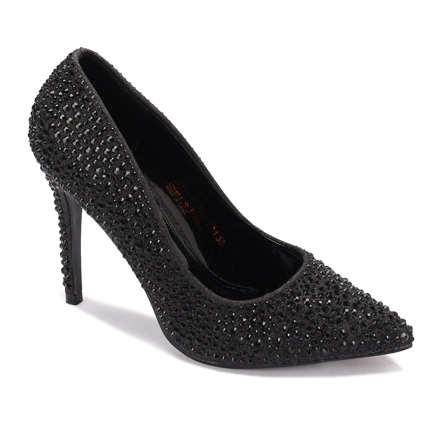 High Heel Midnight Crystal Stiletto