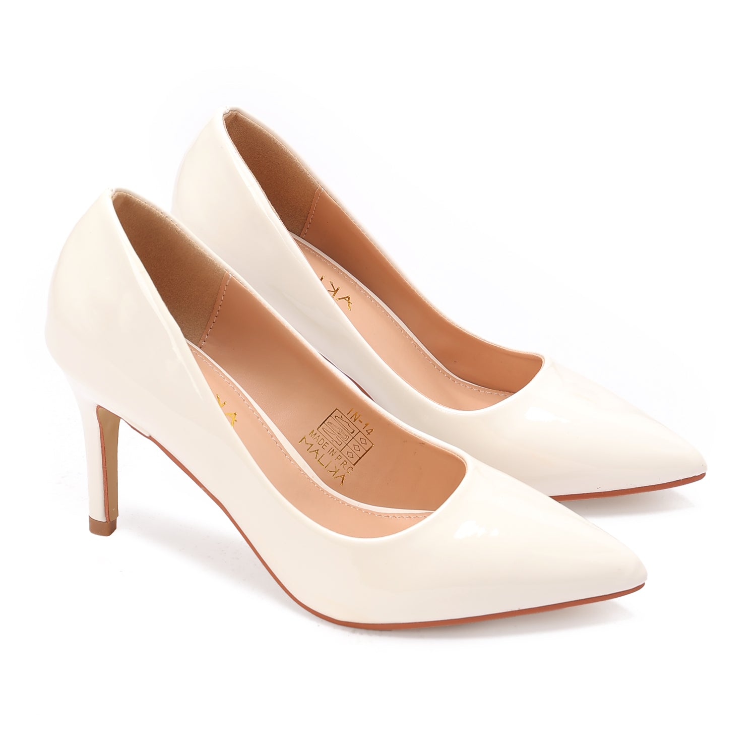 Glossy Off-White Stiletto