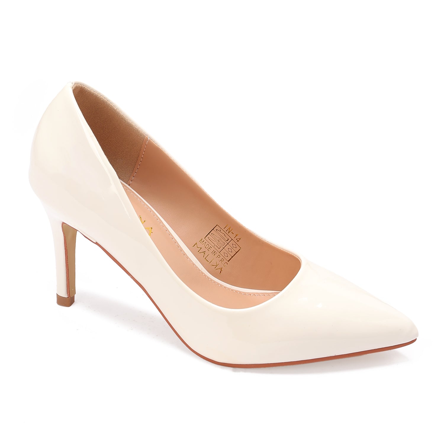 Glossy Off-White Stiletto