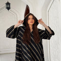 Gold Embroidered Velvet Abaya