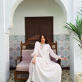 Crystal-Neck Pleated Gown