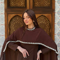 Chocolate Brown Cape Dress