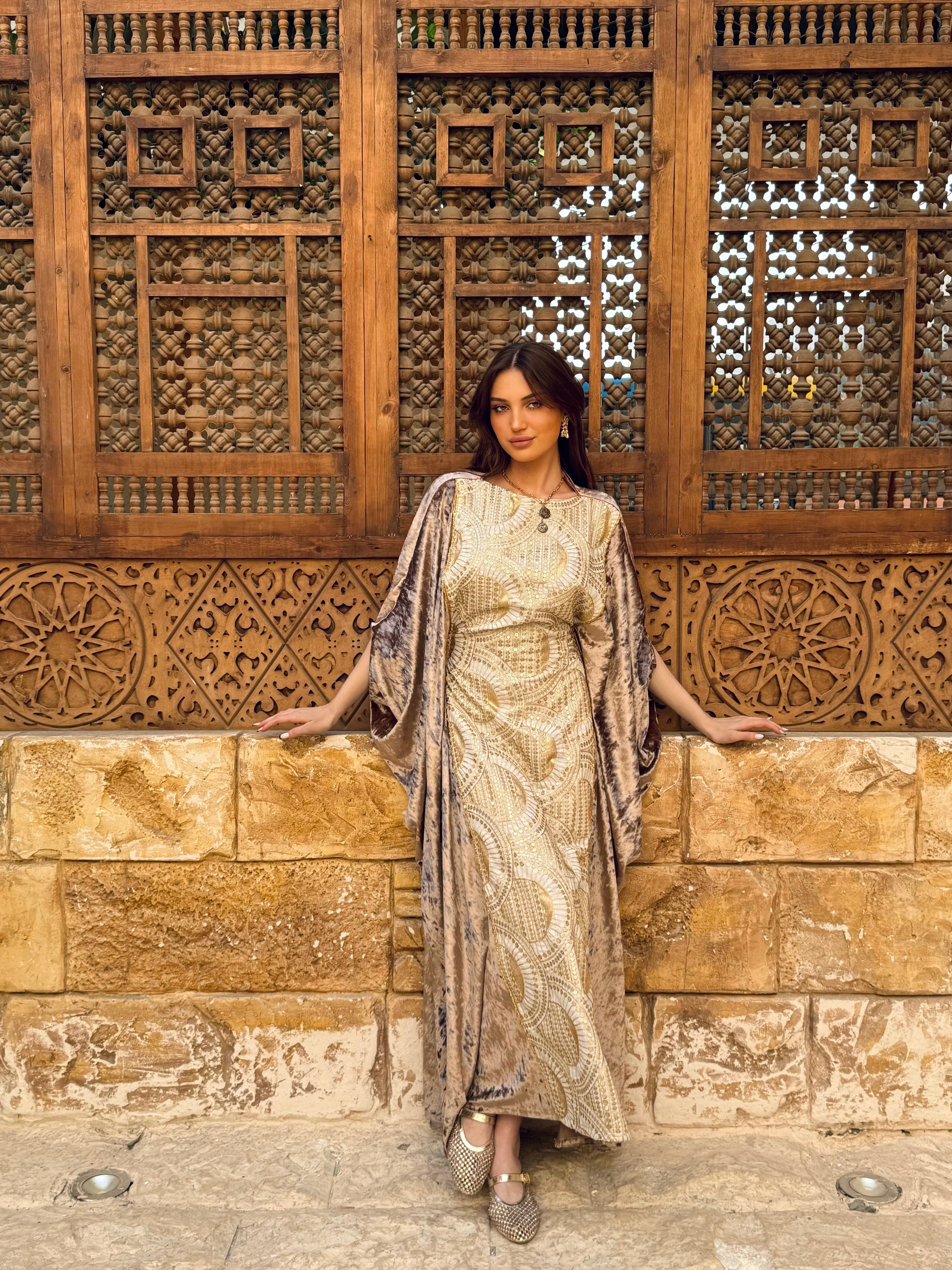 Imperial Gilded Champagne Kaftan