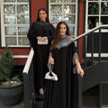 Empress Silver-Trim Abaya